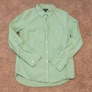 Gap green check button up